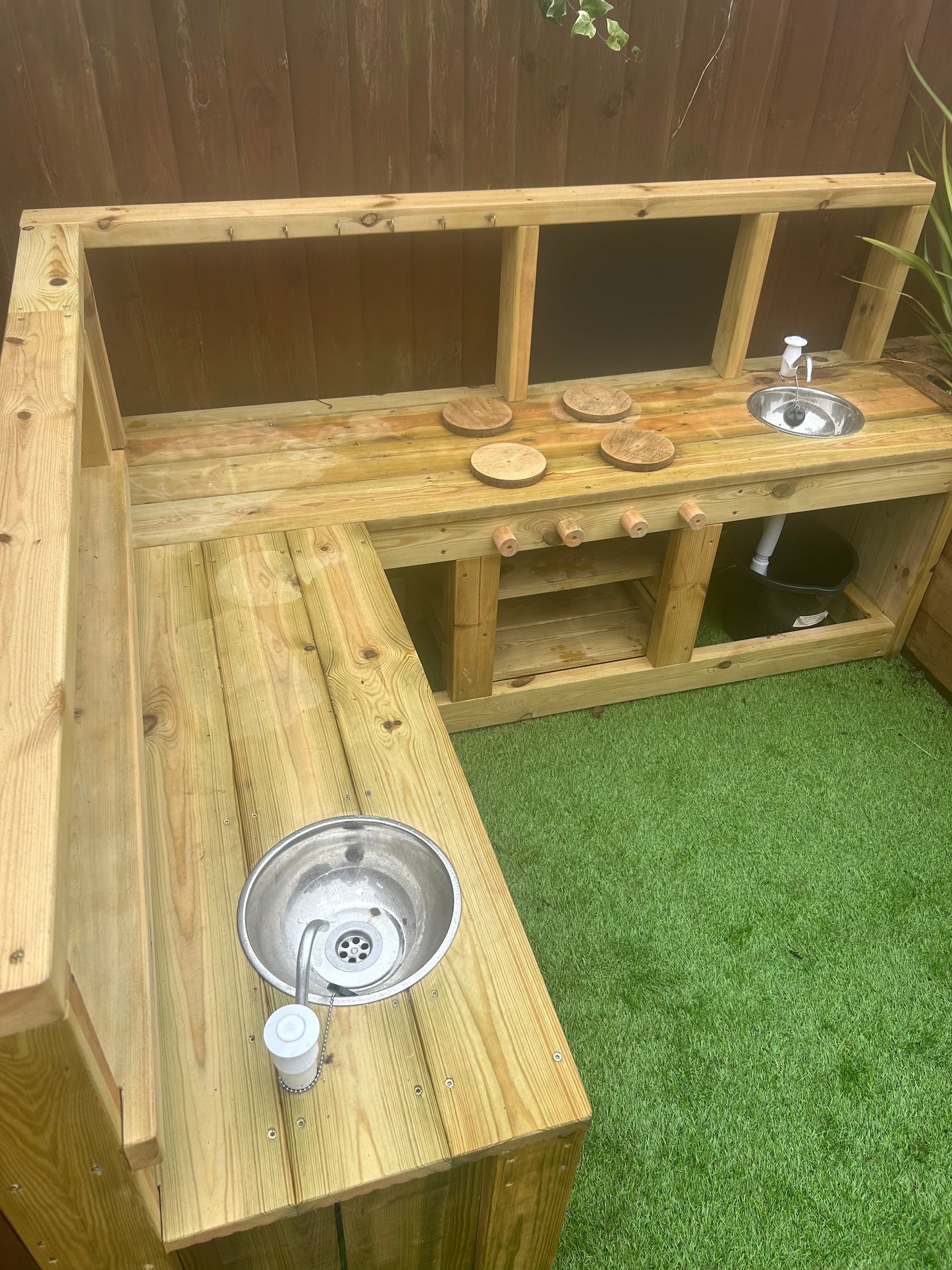 Corner mud kitchen